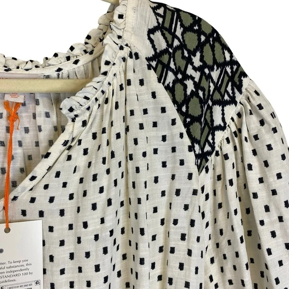 Women’s 3/4 Sleeve A-Line Dress • Knox Rose • Ivory Polka Dots - Picture 7 of 7